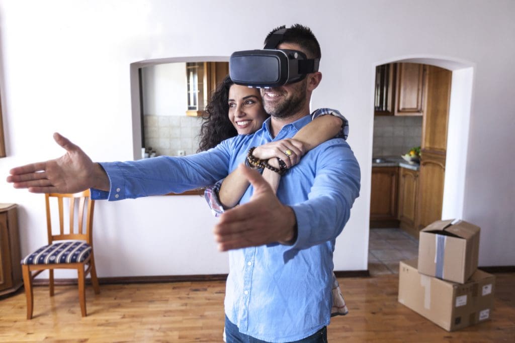 using virtual reality headset for real estate