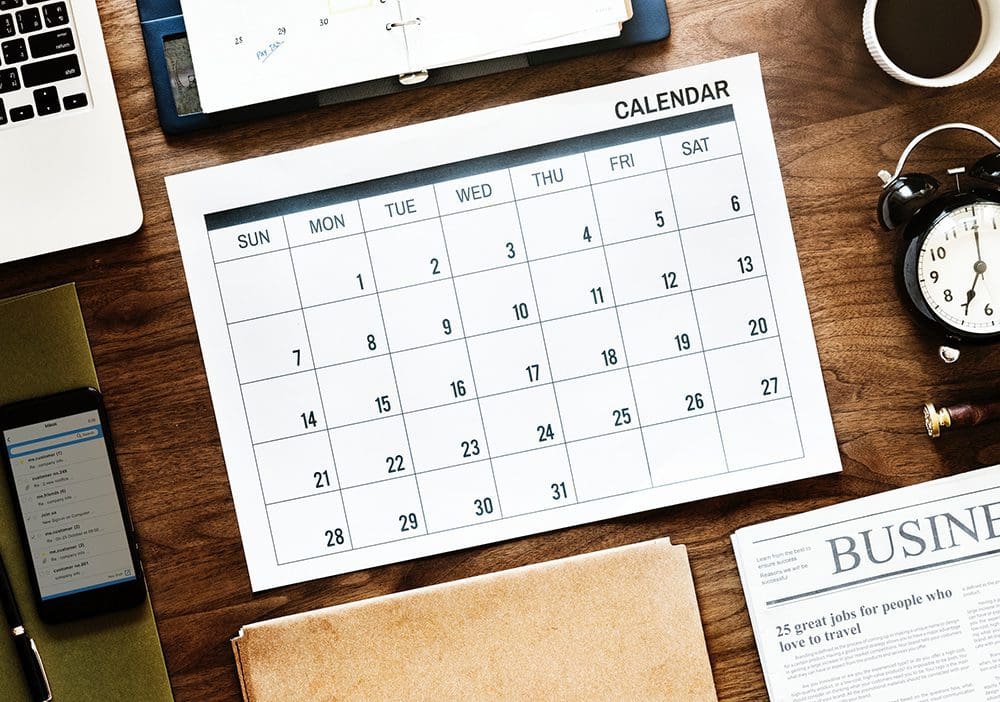Construct a content calendar