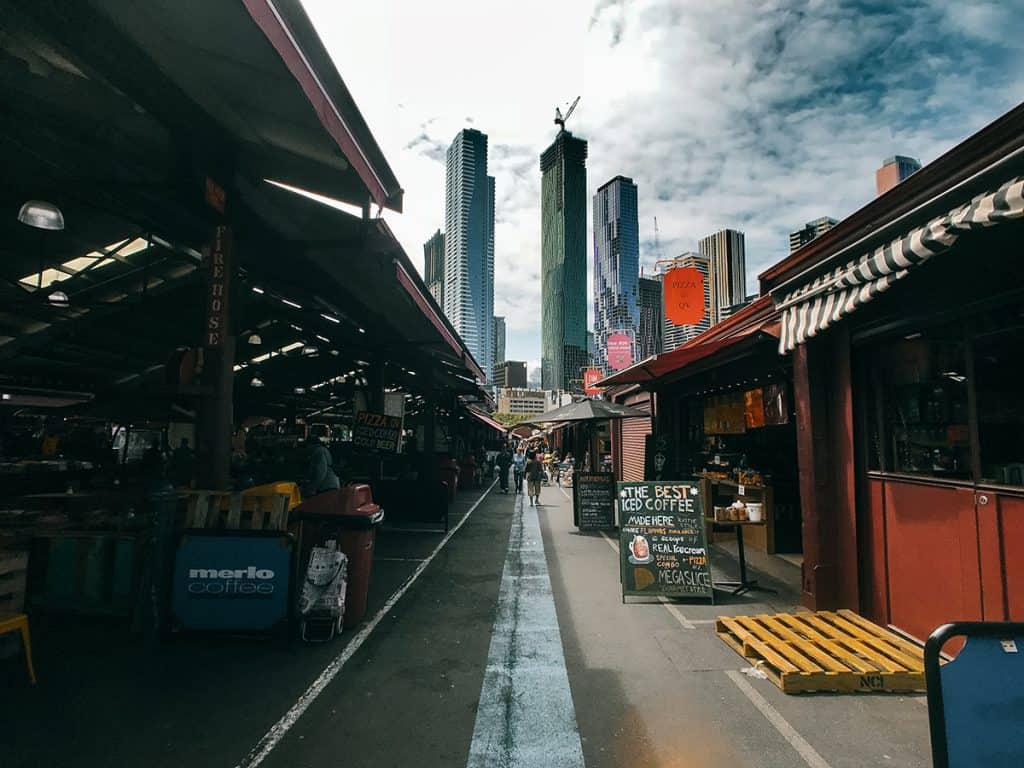 The Queen Victoria markets host a spectacular view of Melbourne